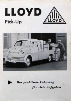 Lloyd LT Pick-up Modelprogram 1954 Carbrochure (10009)